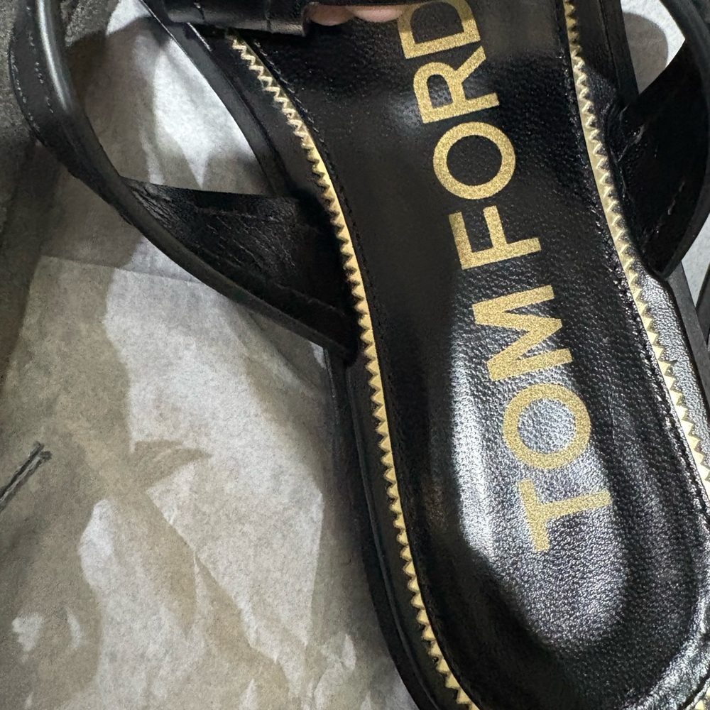 Tom Ford Black Slide Sandals - Picture 10 of 10